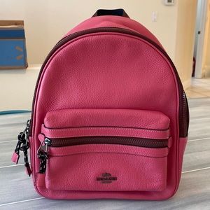 Coach mini leather backpack